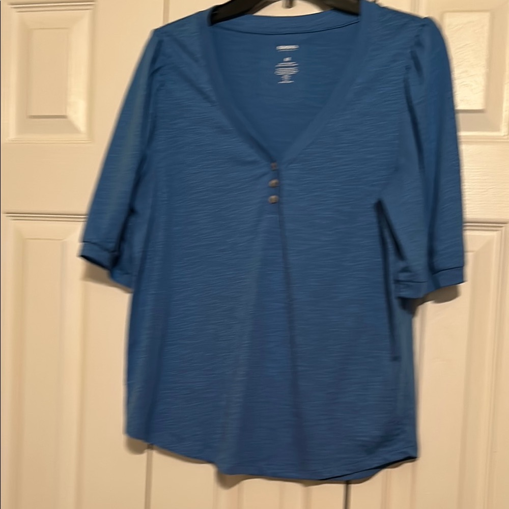 Sonoma Blue Fitted Buttoned Blouse